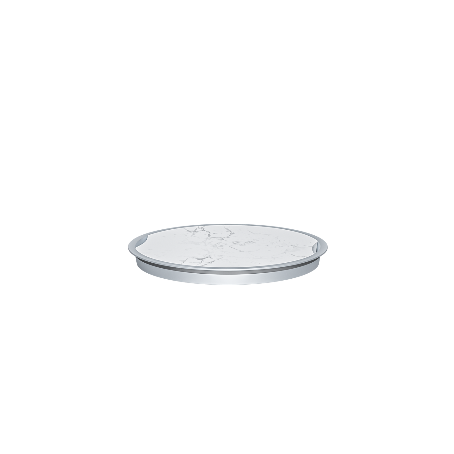 Sphere Marble Top · Brushed Silver