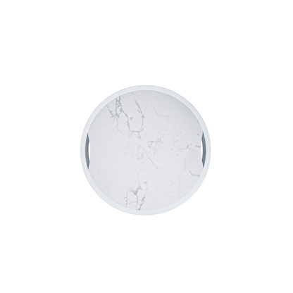 Sphere Marble Top · Brushed Silver